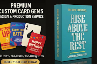 design a custom card game, party card game, drinking card game