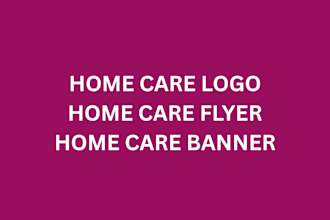 home care logo elderly care flyer