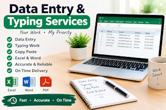 do accurate data entry and typing