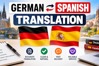 trasnlate german to spanisch and spanish to german