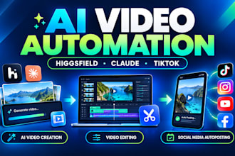 automate higgsfield claude ai video editing jarvis ugc tiktok autopost youtube