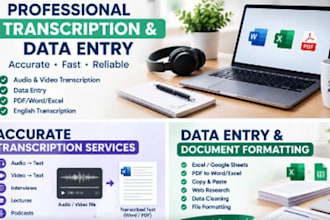 be your transcription and data entry specialist