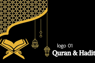 design luxury islamic logo, arabic calligraphy and youtube thumbnail