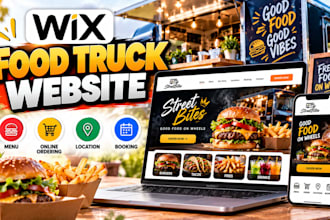 design a wix food truck website with menu and online ordering