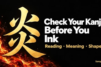 check your japanese kanji meaning and create custom calligraphy
