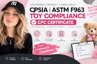 cpsia compliance, astm f963, toy compliance and CPC certificate