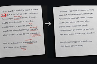 proofread and edit your english text for grammar and clarity