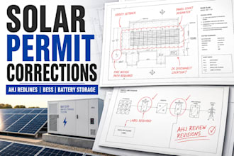 do ca tx fl solar permit corrections, ahj redlines, solar bess battery storage