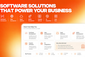 develop a custom saas, mvp or full stack web application