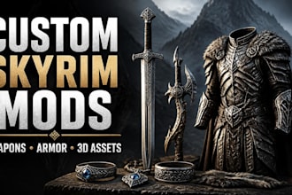 create weapons and armor for skyrim se ae, fallout 4 and ffxiv mod