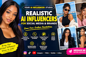 create consistent realistic ai influencer model and ai avatar for social media
