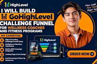 build gohighlevel challenge funnel for wellness coaches and fitness programs