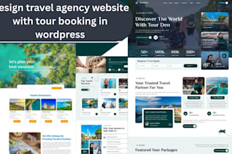 design travel agency website with tour booking in wordpress