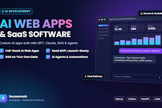build a custom ai web app, saas, or rag system using the latest tech