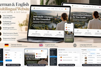 build german english multilingual wordpress website with wpml and SEO setup