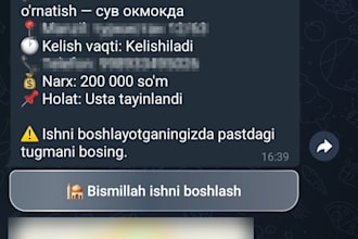 develop a telegram bot with database and crm integration