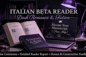 be your italian beta reader for dark romance and fiction