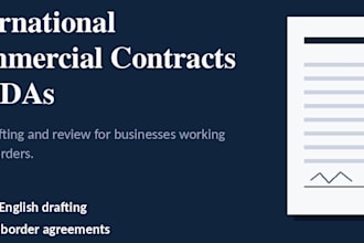 draft and review international commercial contracts and ndas