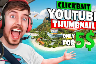 design eye catchy youtube thumbnail