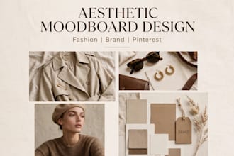create aesthetic fashion and beauty moodboards in canva pro