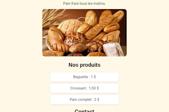 create a simple mobile friendly one page website