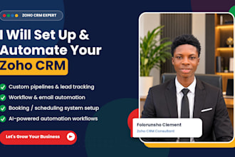 do zoho crm setup, zoho one automation, and zoho books integration