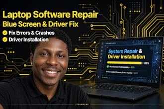repair laptop software, install windows and troubleshoot