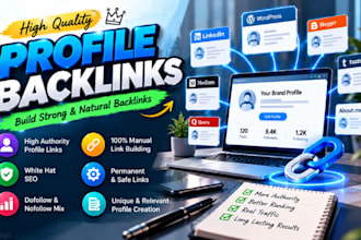 build manual profile backlinks from high authority sites