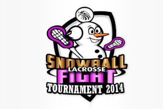 design snowball fight tournament club logo for you