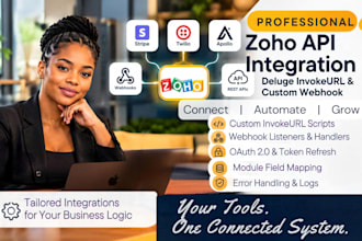 built zoho api integration deluge invokeurl and custom webhook
