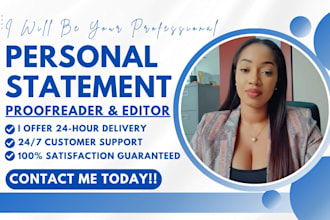 edit personal statement, statement of purpose for law, residency, medical school
