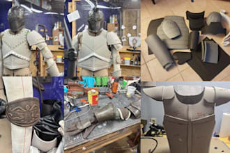 do eva foam cosplay armor, helmet or mask built for anime, game, movie, props