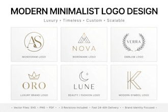 design 3 minimalist luxury business logo