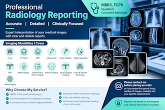 provide professional radiology image interpretation and reporting