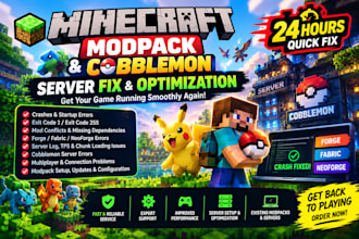 fix minecraft modpack cobblemon server errors mod lag crashes setup optimization