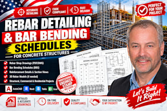 do rebar detailing and bar bending schedule bbs