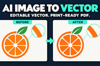 convert ai generated image into editable print ready vector file