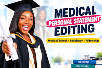 heavily edit your medical school, residency, or fellowship personal statement