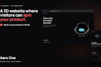 build a 3d website where visitors can spin your product