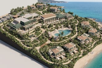 design 3d resort maps, hotel maps and luxury isometric property maps