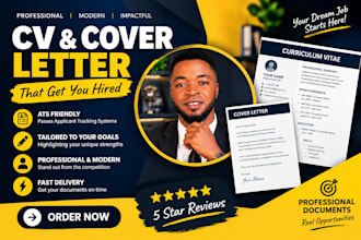write your action resume CV cover letter and optimize to support job application