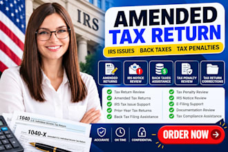 amend tax returns, resolve irs tax issues, back taxes and penalties