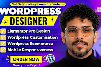 wordpress website design wordpress website development using element or pro