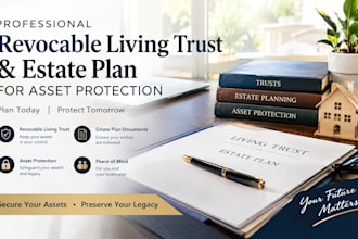 draft revocable living trust and estate plan for asset protection