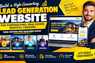 build lead generation website for contractors, real estate, dentists, coaches