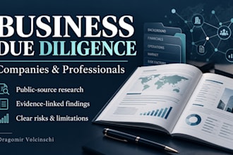 research companies and professionals with public source due diligence
