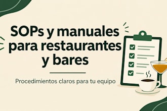 write sops and manuals for restaurants and bars