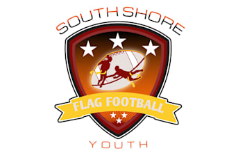 design best quality youth flag football league logo for you