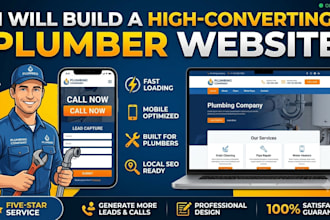 design a fast mobile website for your plumbing services
