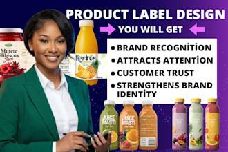 design premium skincare, juice, food and water label, packaging box label design